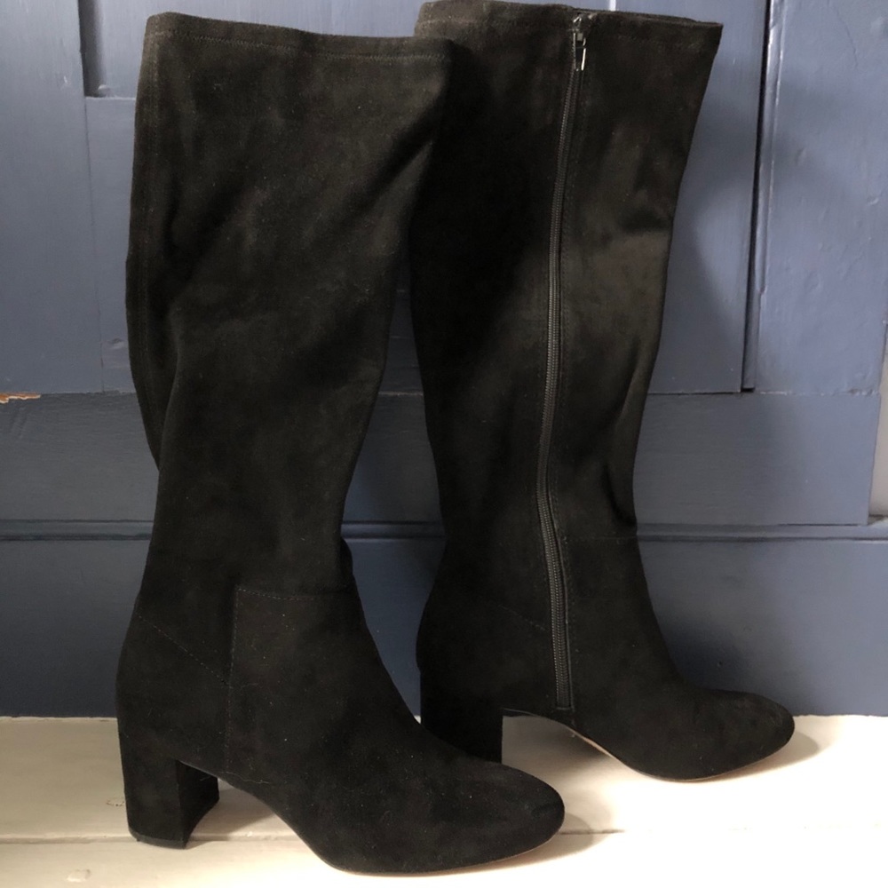 Ann Taylor Jules Block Heeled Boots in Black